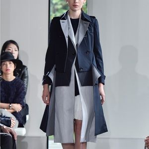 Yasutoshi Ezumi Navy Trench Coat